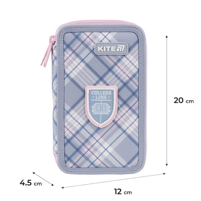 Пенал Kite 623 College Line Girl, 2 відділення (K25-623-1) зображення 2