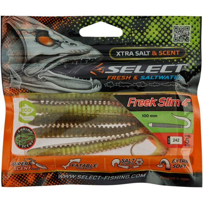 Силікон рибальський Select Freek Slim 4" 280 (5 шт/уп) (1870.72.64) зображення 2