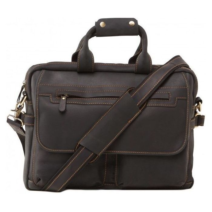 Сумка Vintage Из винтажной кожи Коричневая (14571) изображение 2