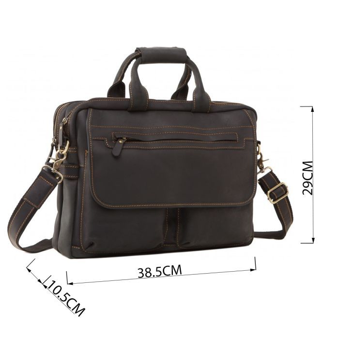 Сумка Vintage Из винтажной кожи Коричневая (14571) изображение 3