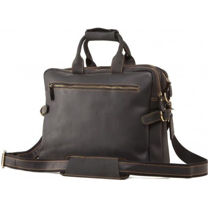 Сумка Vintage Из винтажной кожи Коричневая (14571) изображение 5