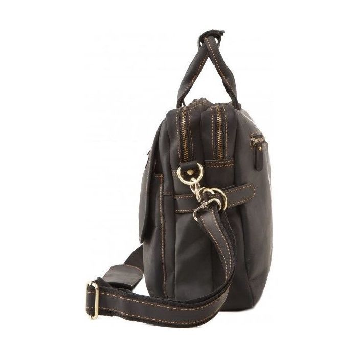 Сумка Vintage Из винтажной кожи Коричневая (14571) изображение 7