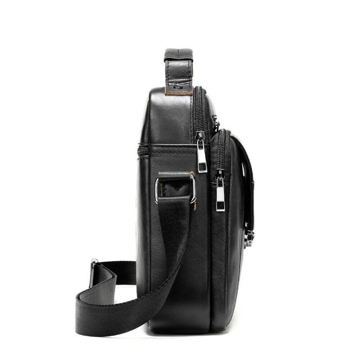 Сумка Vintage Из плотной кожи Черная (14995) изображение 2