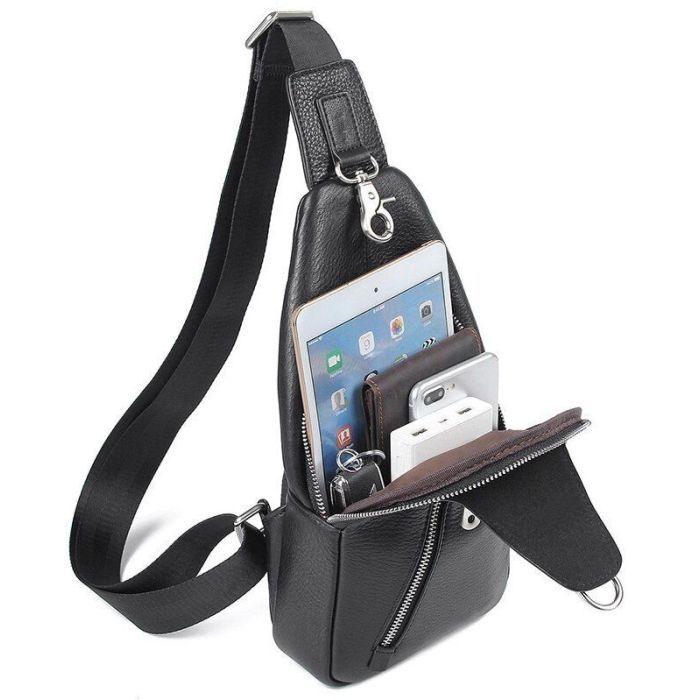 Сумка Vintage Флотар через плечо Черная (14973) изображение 8