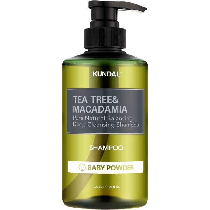 Шампунь Kundal Tea Tree & Macadamia Deep Cleansing Shampoo Baby Powder 500 мл (8809693252787)