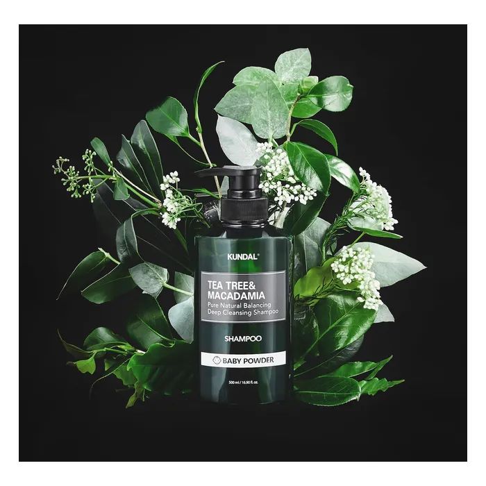 Шампунь Kundal Tea Tree & Macadamia Deep Cleansing Shampoo Baby Powder 500 мл (8809693252787) зображення 3