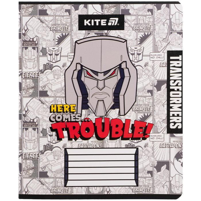 Зошит Kite Transformers, 12 аркушів, клітинка (TF25-232) зображення 12