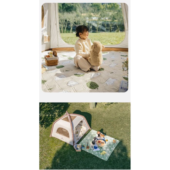 Туристический коврик Naturehike 210х240 см CNK2350WS010 Бежевий з котами (6976507661720) изображение 4