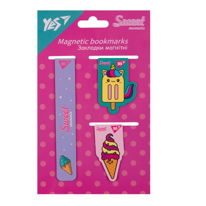 Закладки для книг Yes магнітні Sweet Cream 3 шт (708351) зображення 2