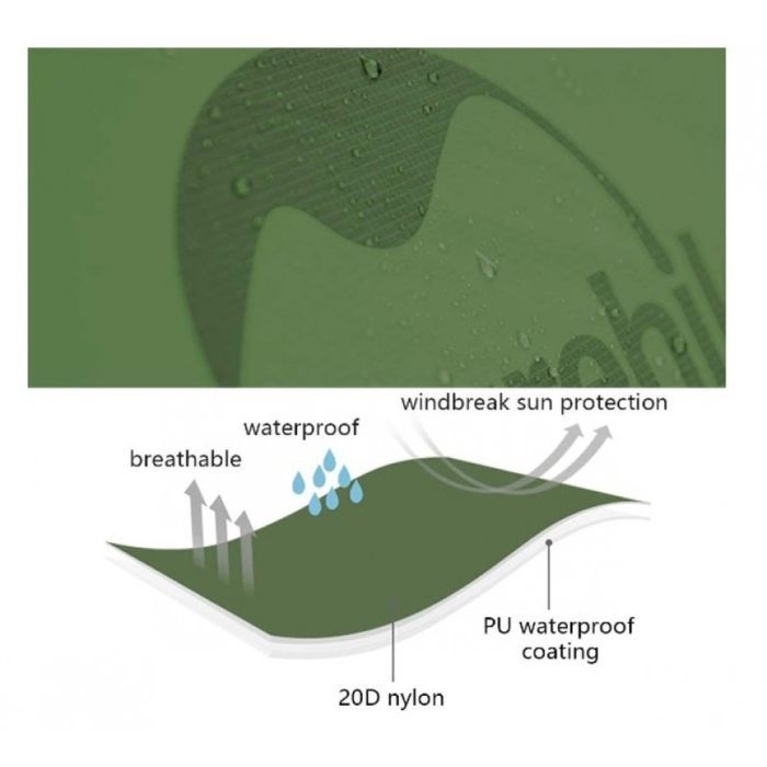 Намет Naturehike двомісний NH15Z006-P темно-зелений (6927595741993) зображення 5