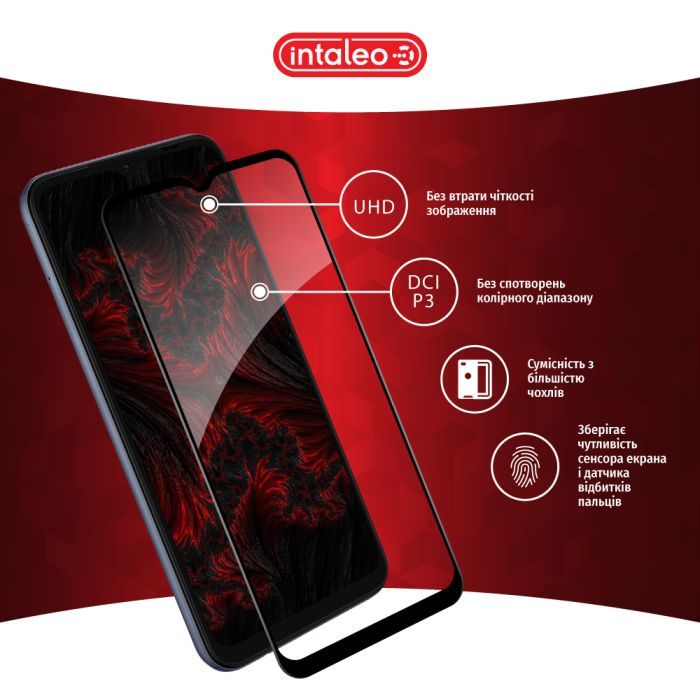 Стекло защитное Intaleo Full Glue Samsung M14 Black (1283126579912) изображение 4