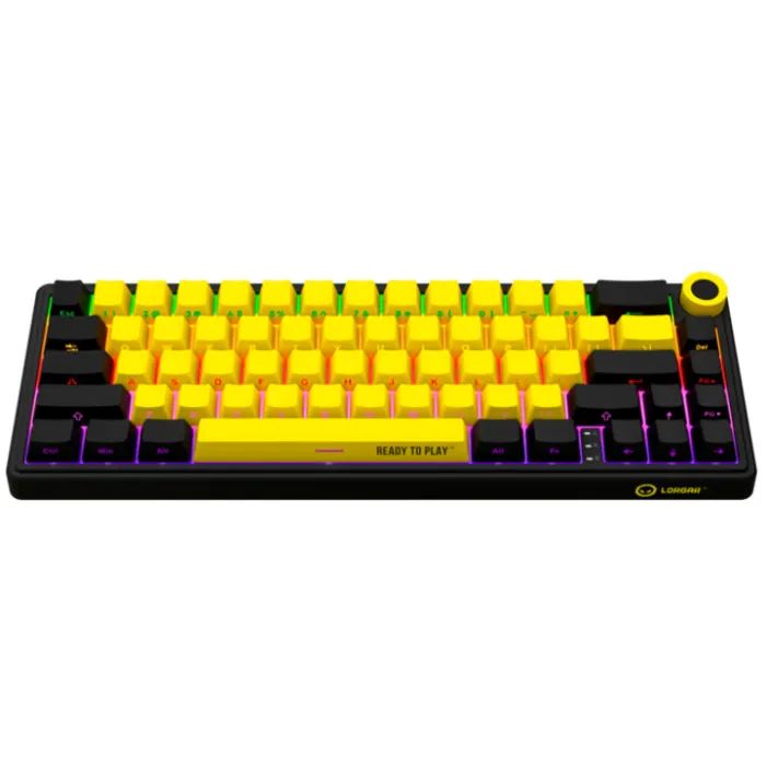 Клавиатура Lorgar KBP70MW Pro RGB Wireless/Bluetooth/USB UA Black/yellow (LRG-KBP70MW-YL-US) изображение 2