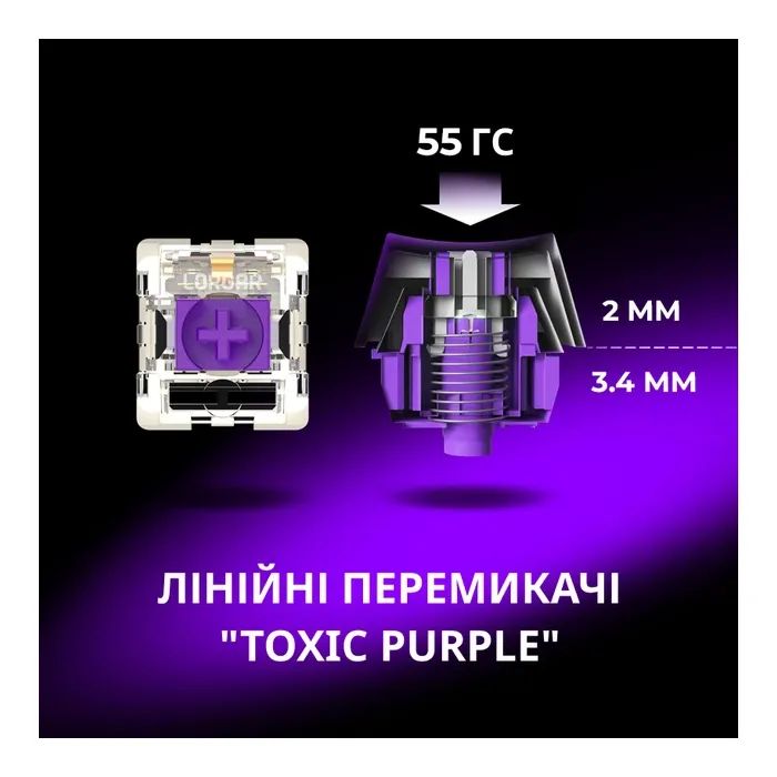 Клавиатура Lorgar KBP70MW Pro RGB Wireless/Bluetooth/USB UA White (LRG-KBP70MW-WH-US) изображение 3