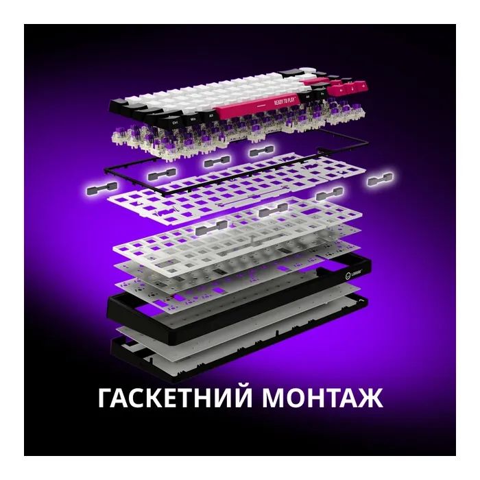 Клавиатура Lorgar KBP70MW Pro RGB Wireless/Bluetooth/USB UA White (LRG-KBP70MW-WH-US) изображение 4