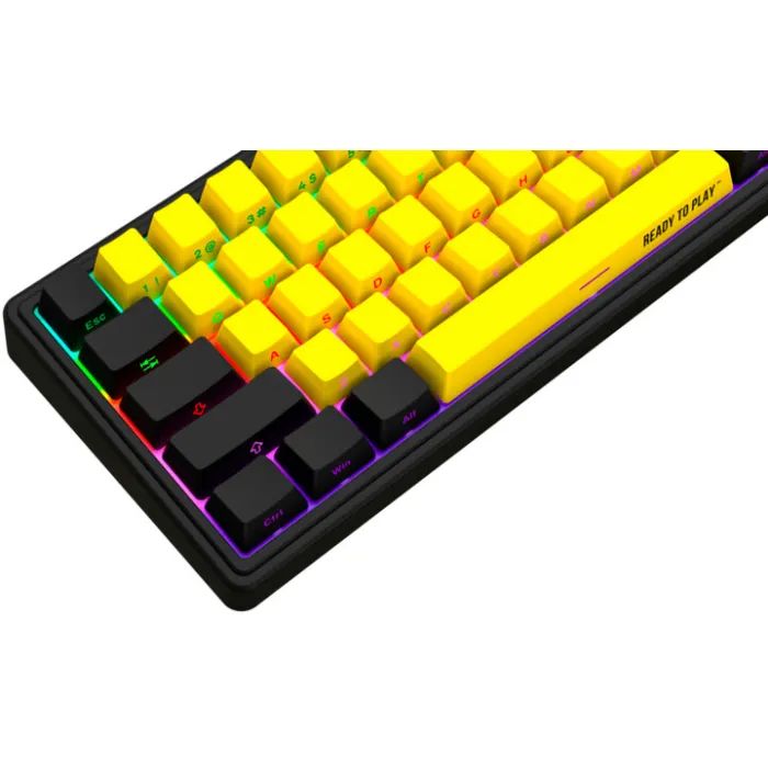 Клавиатура Lorgar KBP70MW Pro RGB Wireless/Bluetooth/USB UA Black/yellow (LRG-KBP70MW-YL-US) изображение 5