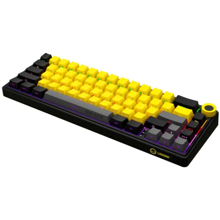 Клавиатура Lorgar KBP70MW Pro RGB Wireless/Bluetooth/USB UA Black/yellow (LRG-KBP70MW-YL-US) изображение 7