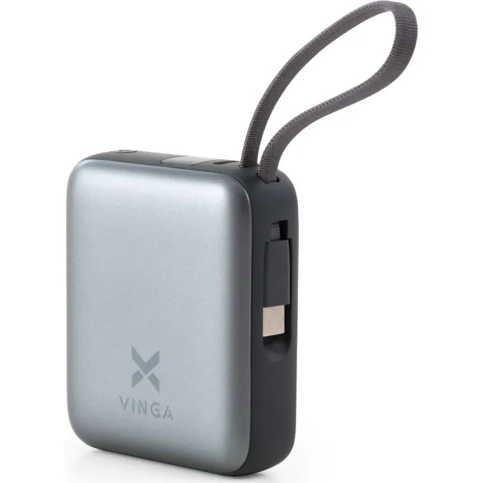 Батарея универсальная Vinga 10000 mAh 35W Display Cable (VPBB1035C)