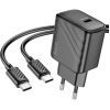Зарядное устройство HOCO CS22A Value USB-C PD30W + cable USB-C to USB-C Black (6942007609937)