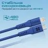 Дата кабель USB-C to Lightning 2.0m 3A PowerLink-200 blue Promate (powerlink-200.blue) изображение 6