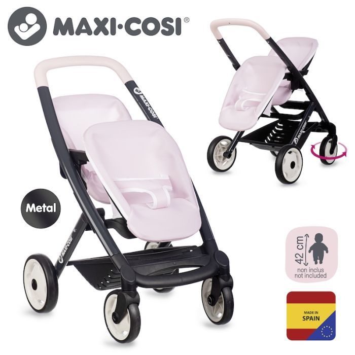 Коляска для ляльок Smoby для двійнят Maxi-Cosi Рожева перлина, 54 х 38, 5 х 64 см, 3+ (7600253221) зображення 7