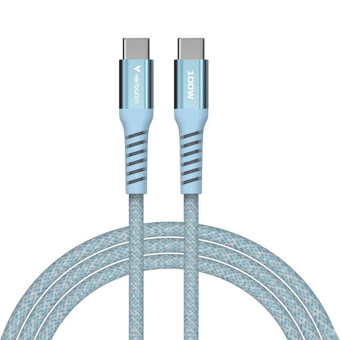 Дата кабель USB-C to USB-C 1.2m Magnetic 100W blue Verbatim (31856) изображение 2
