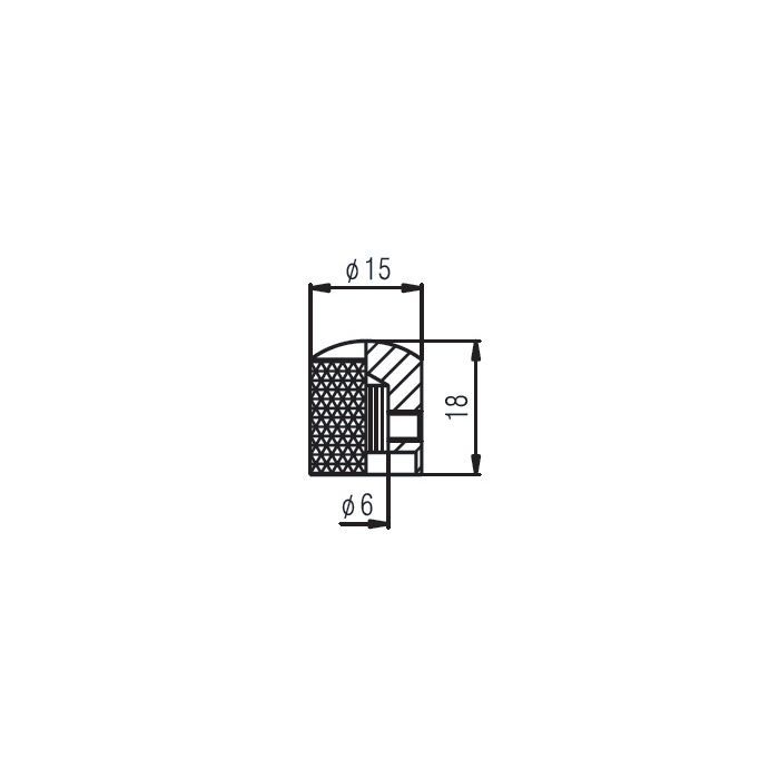 Ручка для потенціометра Paxphil Mini Dome Metal Knob (Black) (NS152 BK) зображення 2