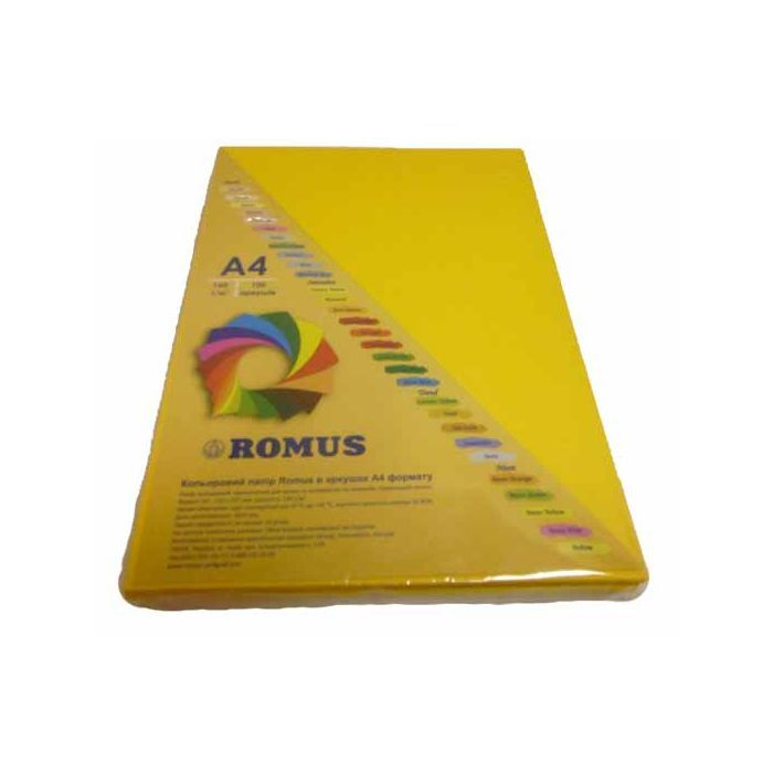 Бумага Romus A4 80 г/м2 100c, yellow sunny (R50836)