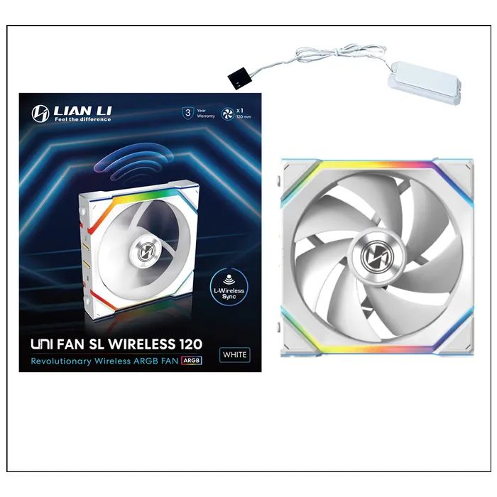 Кулер для корпуса Lian Li Uni Fan SL WIRELESS 120-1, White (G99.12SL1W1W.00) изображение 6