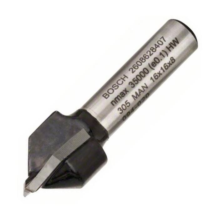 Фреза Bosch Professional пазова V-подібна V, Std, S8, D16, L16 90° (2.608.628.407)