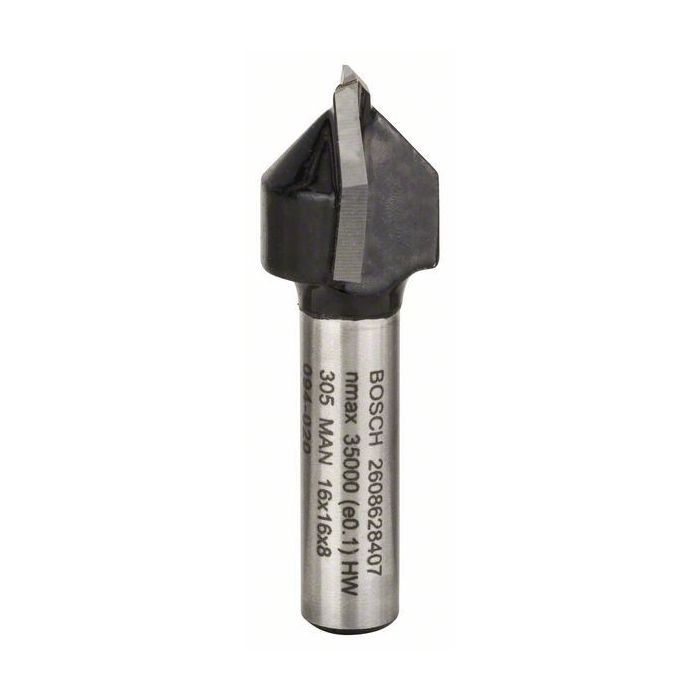 Фреза Bosch Professional пазова V-подібна V, Std, S8, D16, L16 90° (2.608.628.407) зображення 2