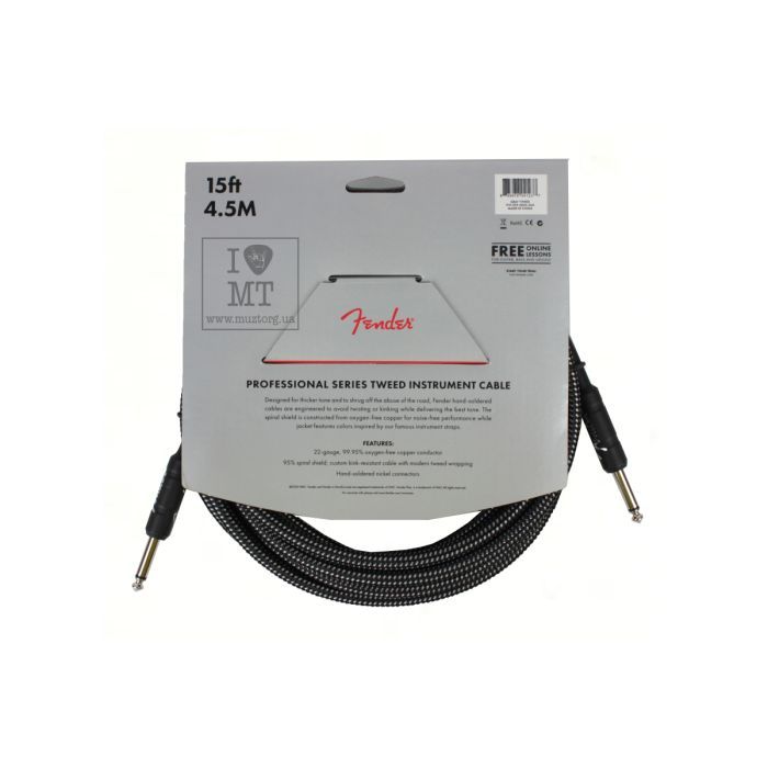 Инструментальный кабель Fender Cable Professional Series 15' Grey Tweed (228449) изображение 3