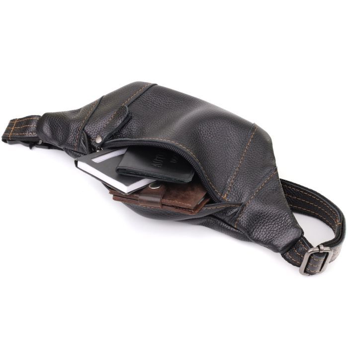 Сумка Shvigel Из натуральной кожи Черная (23127) изображение 7