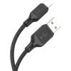 Дата кабель USB 2.0 AM to Lightning 1.0m silicone black HOCO (6931474788405) зображення 2