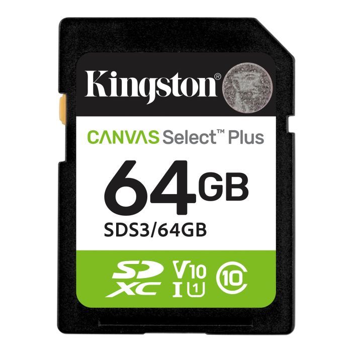 Карта памяти Kingston 256GB SDXC class 10 UHS-I V10 A1 Canvas Select Plus (SDS3/256GB)