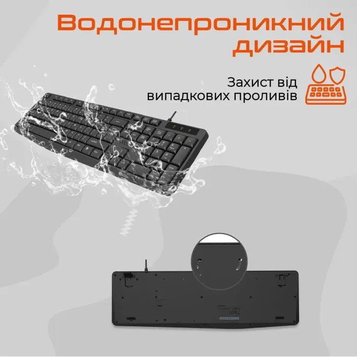 Клавиатура Meetion K200 USB UA Black (MT-K200-A-RUA) изображение 6