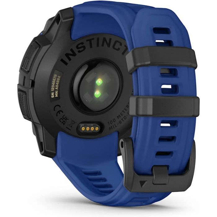 Смарт-часы Garmin Instinct 3, 45mm, AMOLED, Black with Bolt Blue Band, GPS смарт-годинник (010-02936-03) изображение 6
