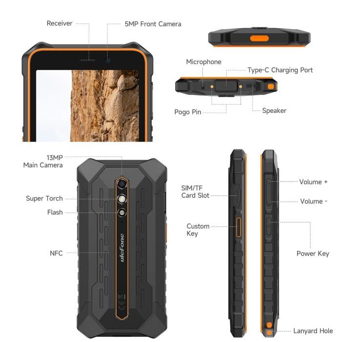 Мобільний телефон Ulefone Rugking 2 Pro 4/128Gb Black-Green (6975326661027) зображення 12