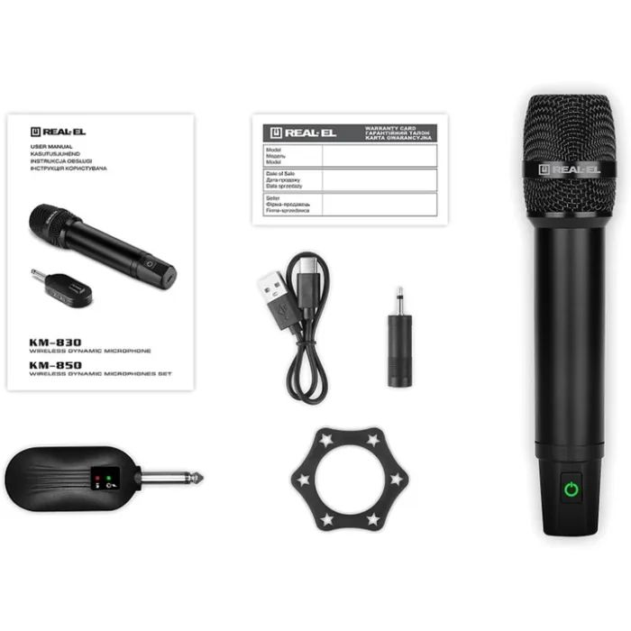 Мікрофон REAL-EL KM-830 Black (EL121900001) зображення 8