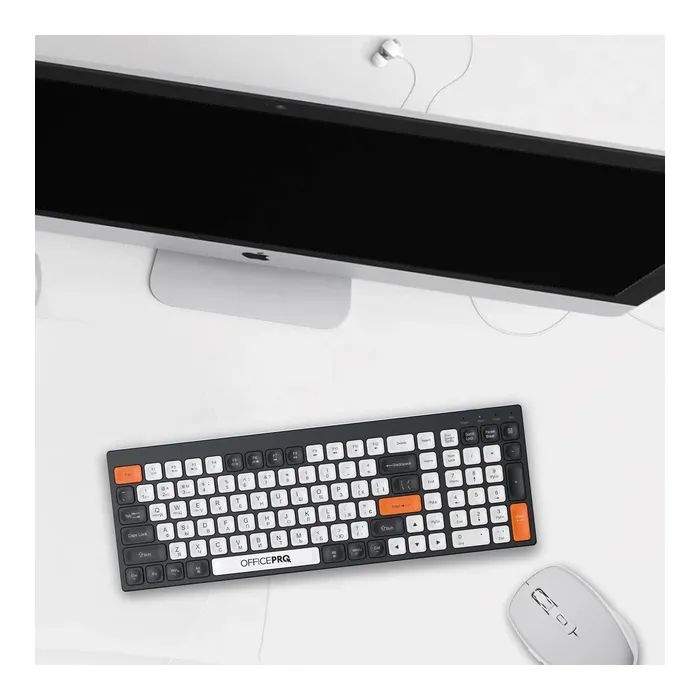 Клавіатура OfficePro SK985BO Bluetooth/Wireless UA Black/White (SK985BO) зображення 9