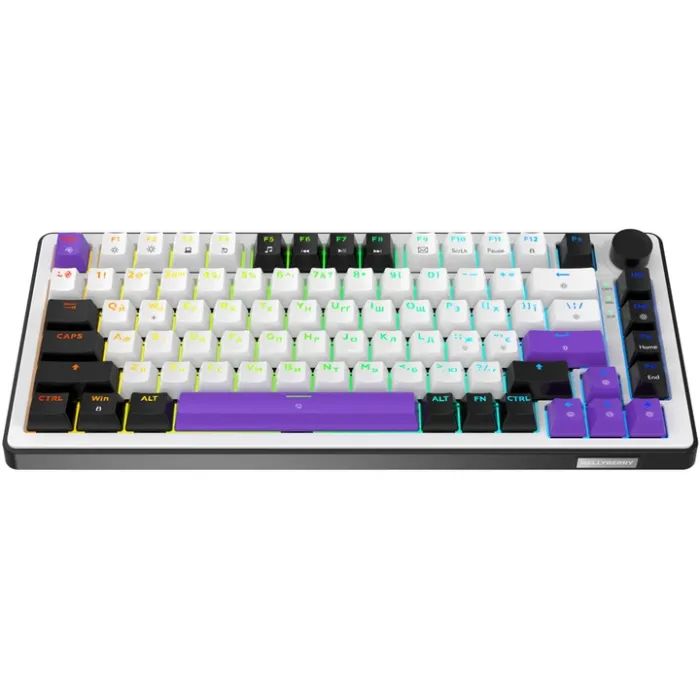 Клавиатура Hator Hellyberry HK75 Mechanical Linear RGB USB UA White/Violet (HK75) изображение 2