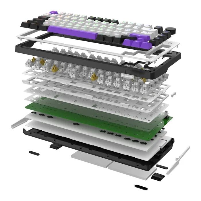 Клавиатура Hator Hellyberry HK75 Mechanical Linear RGB USB UA White/Violet (HK75) изображение 8