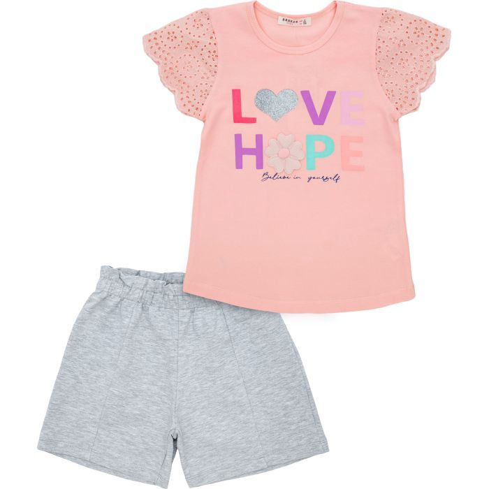 Набор детской одежды Breeze с шортиками (17775-110G-peach)