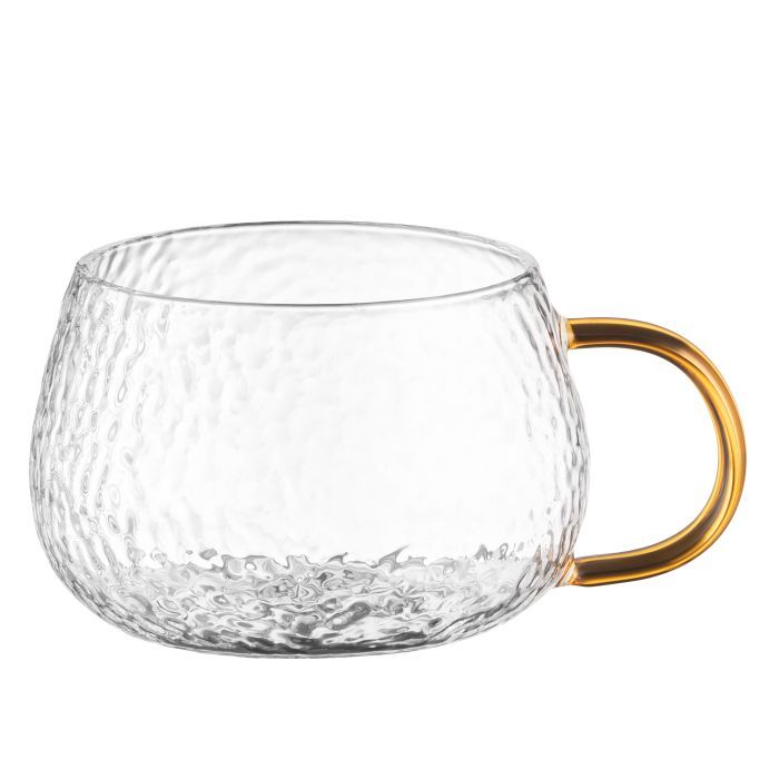 Набор чашек Ardesto Dew 350мл, 4шт, боросилікатне скло, прозорий (AR2635D)