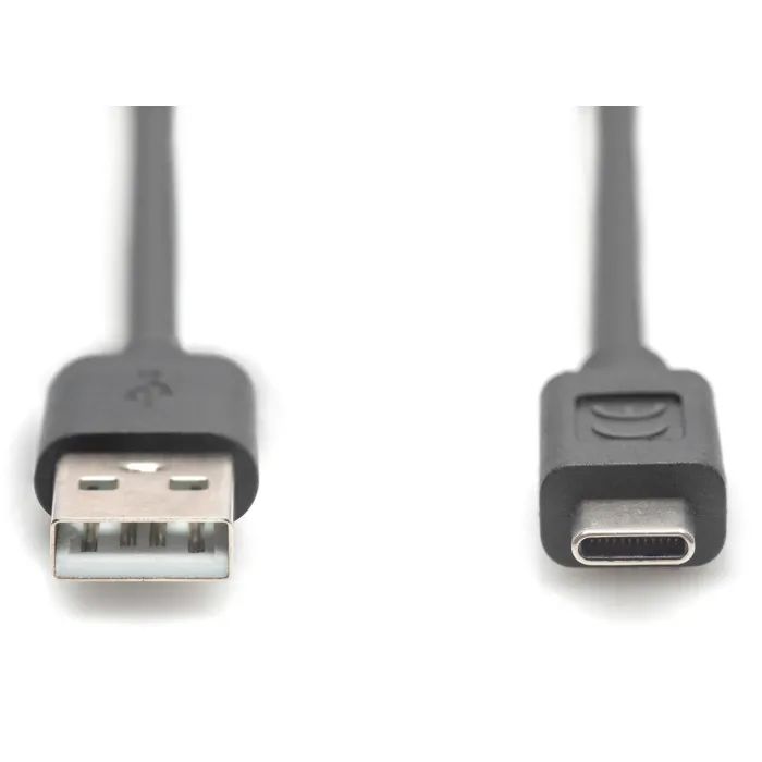 Дата кабель USB 2.0 AM to USB-C 3.0m black Digitus (AK-300148-030-S) изображение 2