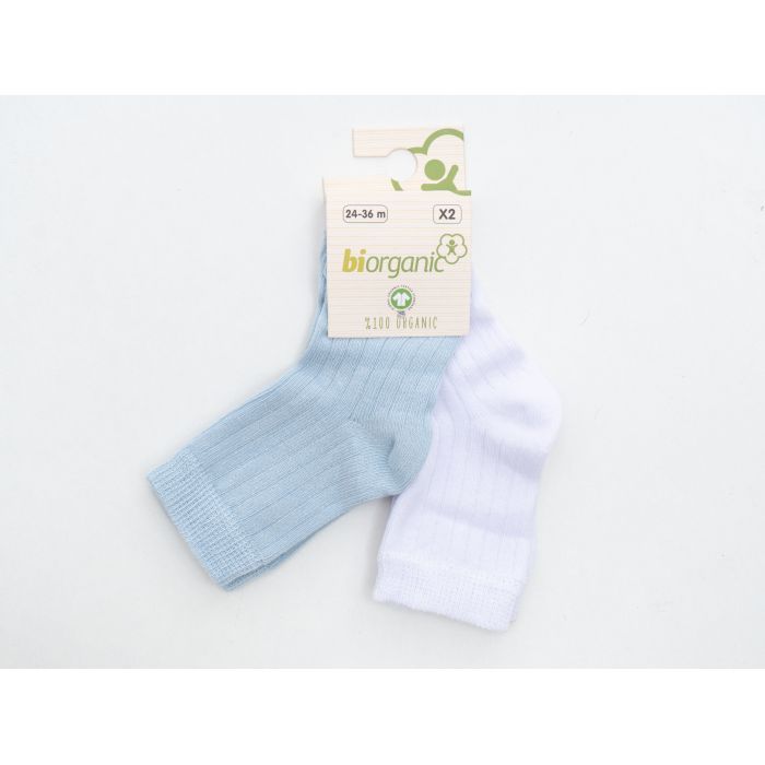 Носки детские Bibaby однотонные (68345-24-36-whiteblue) изображение 3