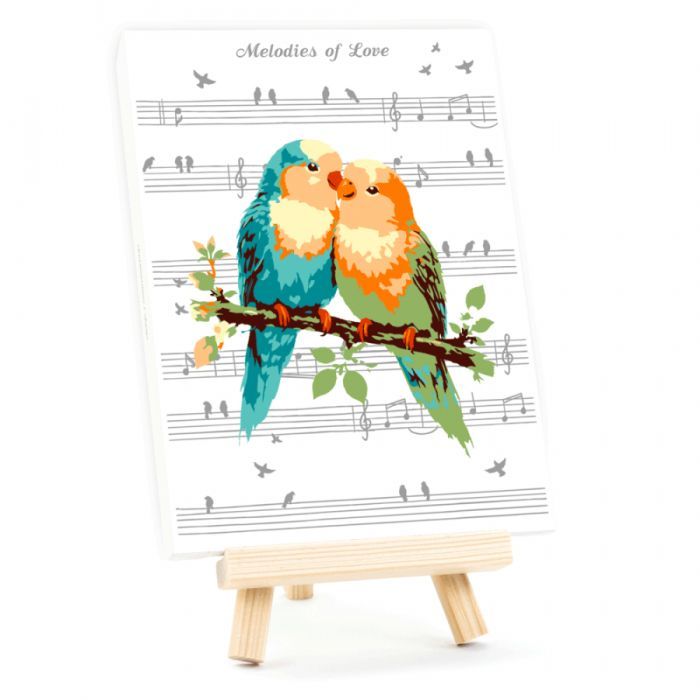 Картина по номерам Rosa Melodies of Love, 15х20см, з мольбертом (4823098548652) изображение 2