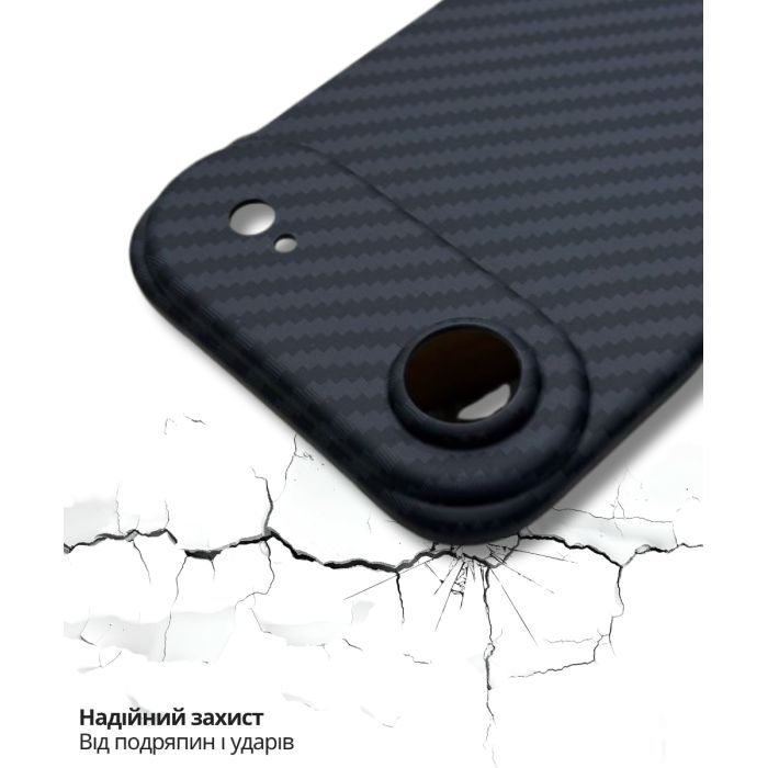 Чехол для мобильного телефона BeCover FIBRA Carbonite MagSafe Apple iPhone 17 Air Black (715407) изображение 4