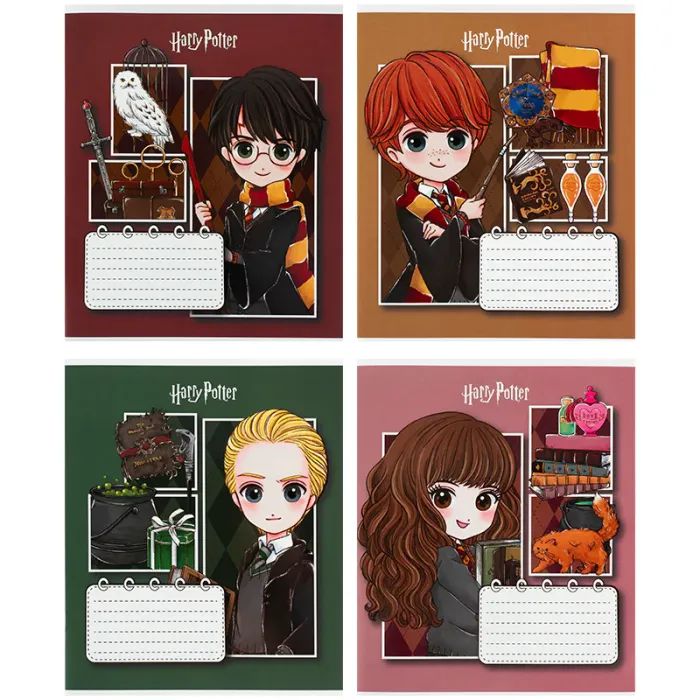 Тетрадь Kite Harry Potter, 12 листов, косая линия (HP26-235)