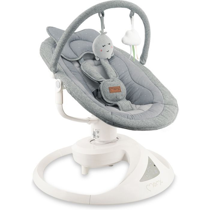 Кресло-качалка MoMi PEARL baby swing grey (BULE00040)