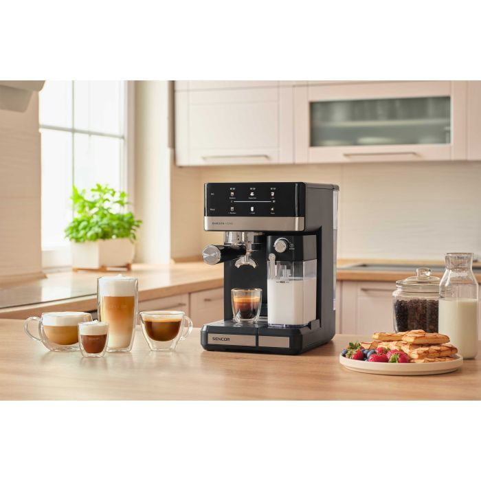 Рожковая кофеварка эспрессо Sencor SES4060BK изображение 13